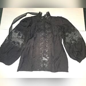 L'Atiste Elegant Black Lace Women's Top